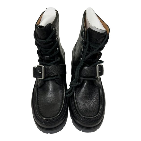 Polo Ralph Lauren Men's Ranger Tumbled Leather Boots Black Size 7.5 D New in Box - Picture 4 of 7